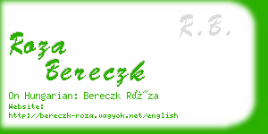 roza bereczk business card